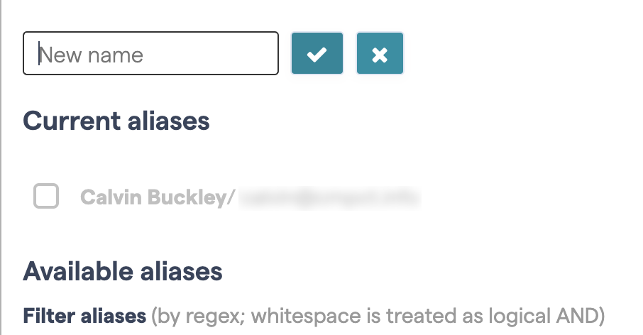 The rename field